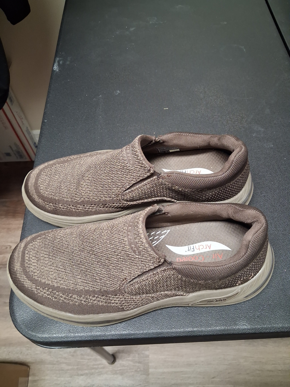 Skechers Relaxed Fit Brown Slip-On Men's Shoe